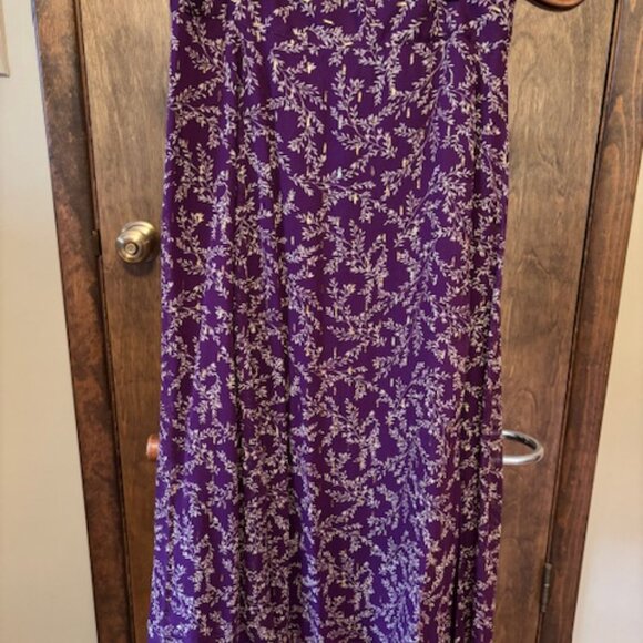 NWT Sezane Tabata Skirt Imprimé Feuillages Violet - Size 38/US 6 - Picture 3 of 6